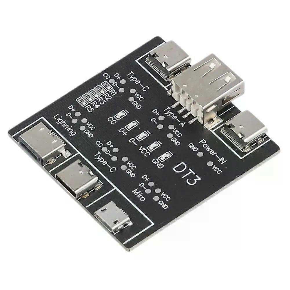 DT3 USB Cable Tester USB Type-C Data Cable Test PCB Board Data Cable On-Off Detection Board USB Cable Checker for iOS Android