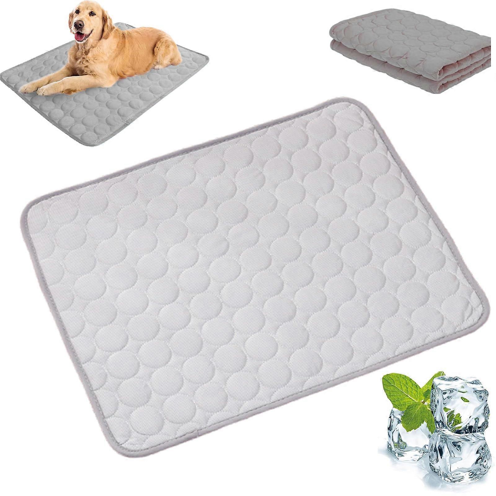 Emmalove Cooling Mat for Summer, SelfCooling Pet Mat for Dogs and Cats (Gray, XL)