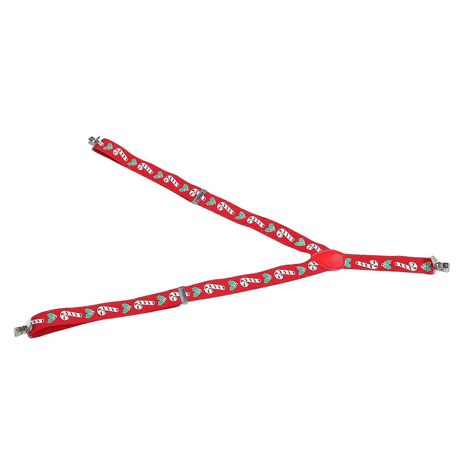 Bretelles de Noël réglables Clips forts Accessoire d’usure quotidienne pour hommes femmes 1Pack