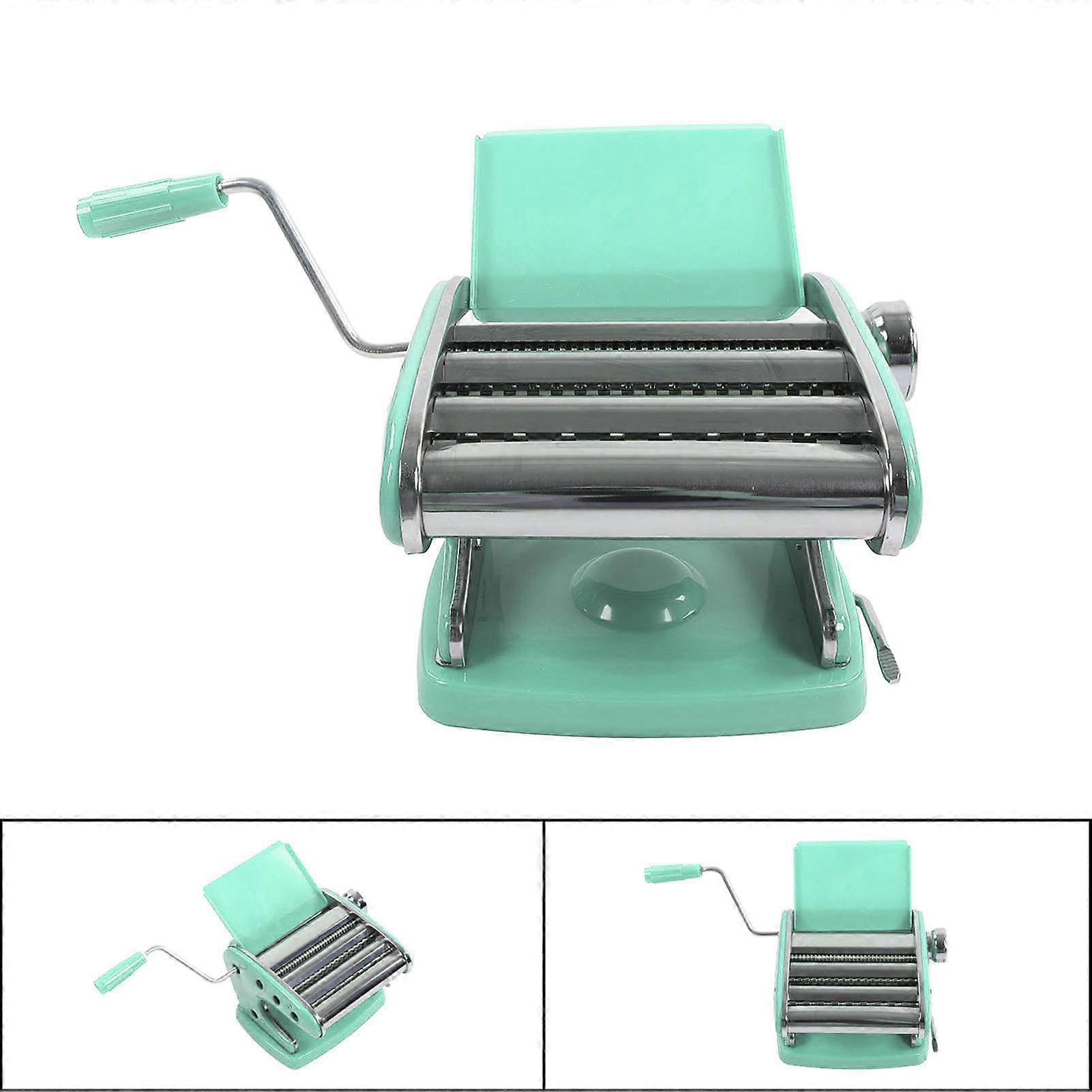 Machine à pâtes à manivelle multifonction multifonction pour lasagne Fettuccine Dumpling Wrapper Menthe Vert Ventouse Type 3 Lame