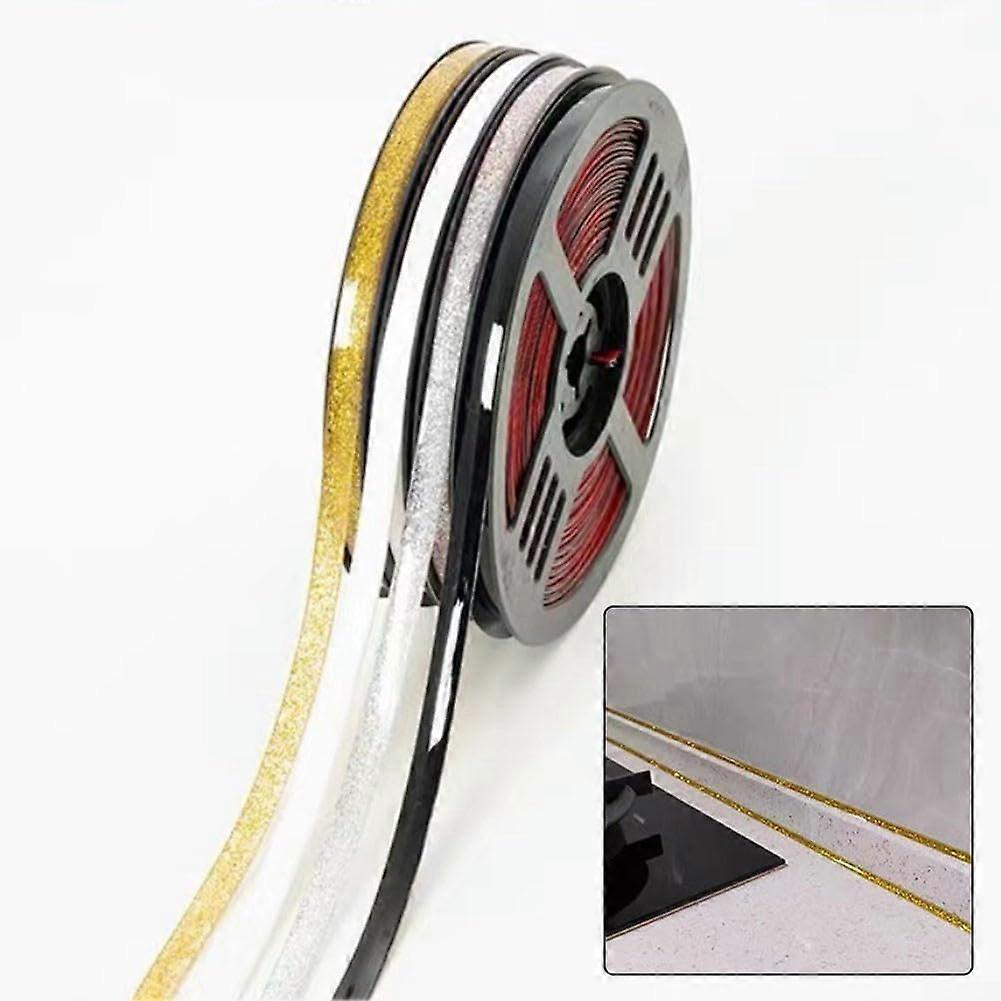 Bathtub Sealing Strip 8 Mm X 6 M Black Easy-To-Use Gap Sealer For Wet Areas