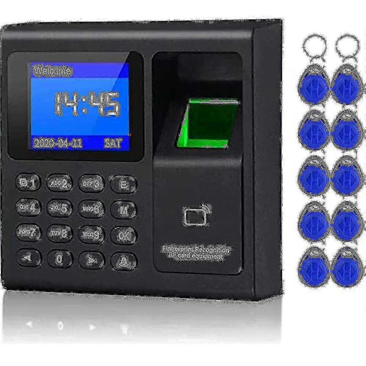Time Clocks For Employees Small Business Biometric Fingerprint Time Attendance Terminal Clock Machine Office Punch Clock Automatic Report Generation D