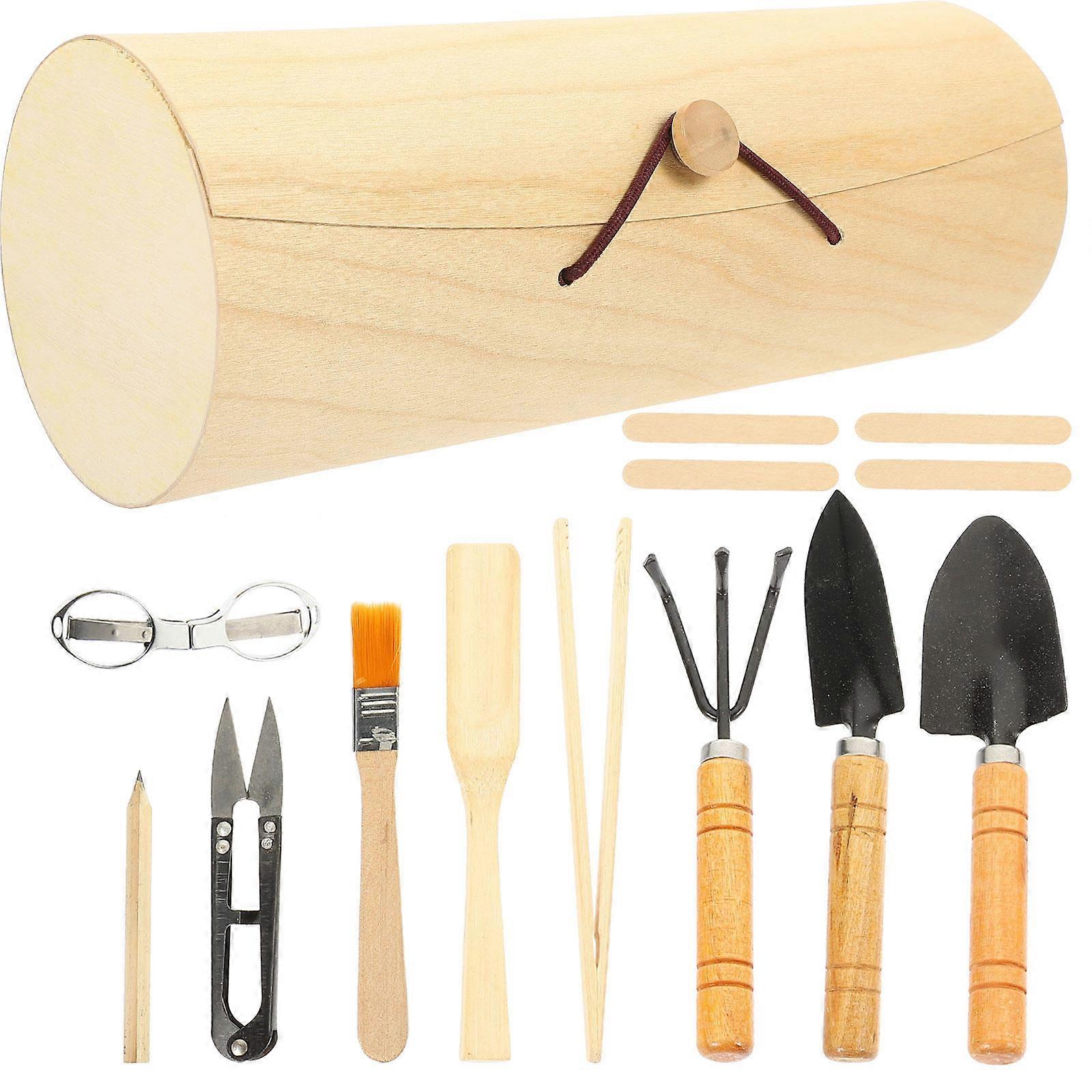 Mini Garden Tools Set with Synthetic Material for Plant Use Assorted Color Comfortable Handle Reduces Hand Pain 7Piece
