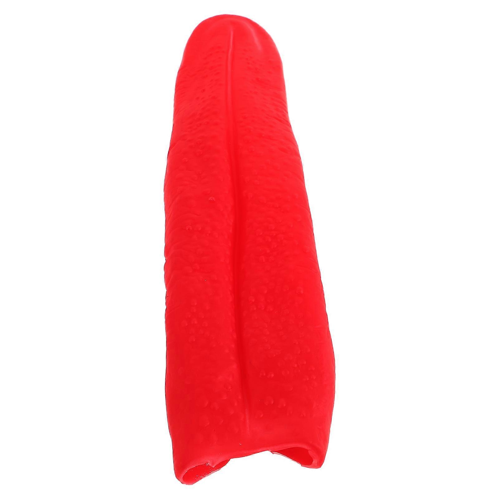 Realistic Rubber Fake Tongue Prop for Halloween Cosplay, April Fools' Day Pranks, Party Decor & Costume Accessories with Smooth Edges