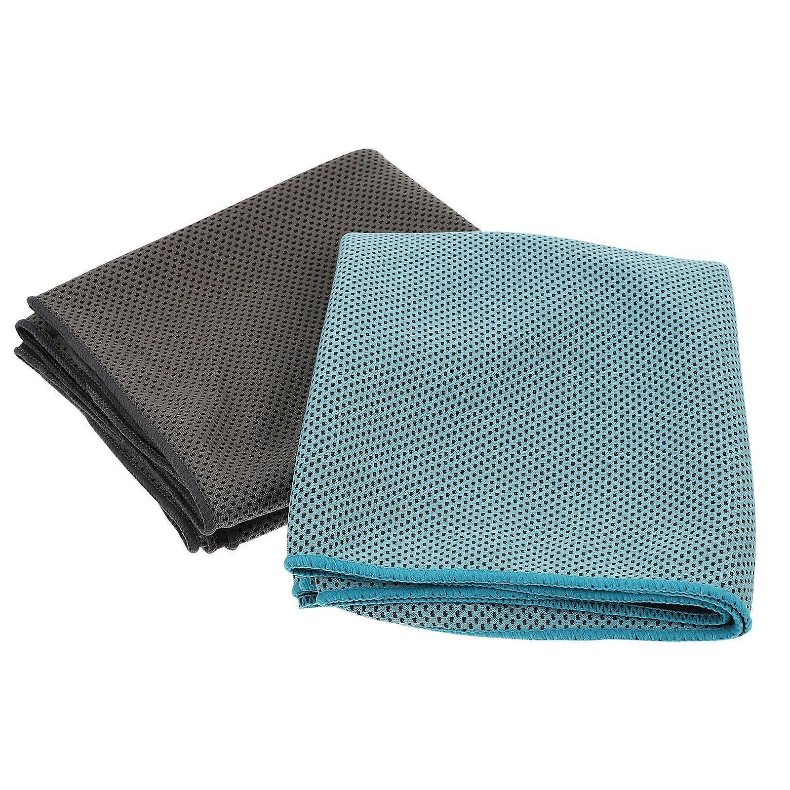 Gym Towel 2Set Sports Towel Ideal For Beach Camping And 100x30cm Fast Drying Blue