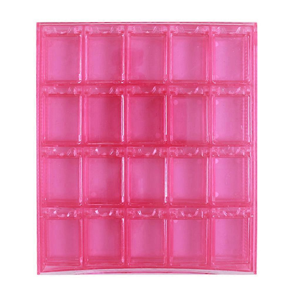 Transparent 20-Compartment Nail Charm Organizer Box With Removable Sections Ideal For Nail Artists 14.30X12.90X2.10CM Storage Solution 1 Set