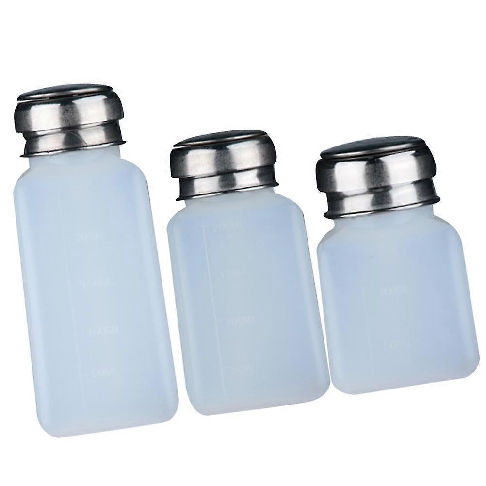 Nail Polish Remover Bottle with Iron and Plastic Material for Storage Use White Detachable Design 3pcs