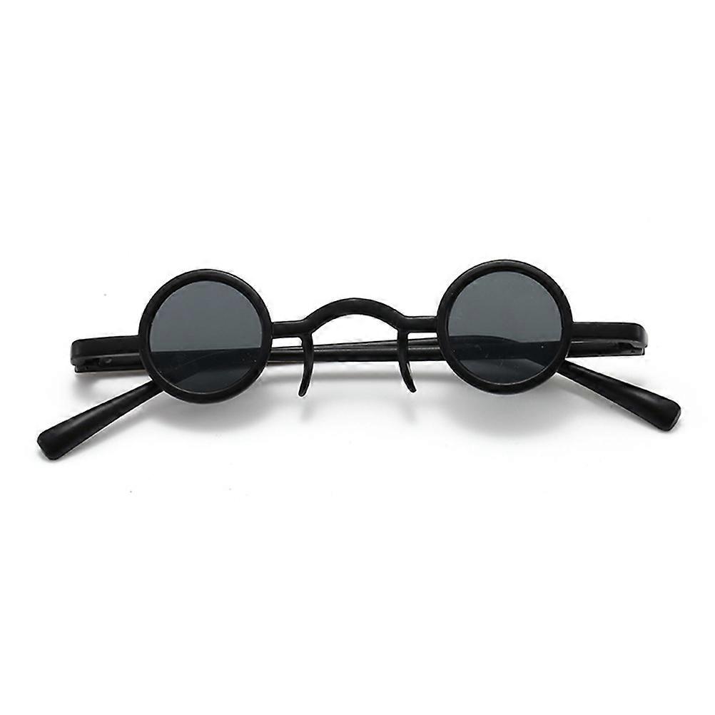 Retro Funny Sunglasses for Men and Women   Lightweight Black Frame with Gray Pattern, Durable Design for Festivals and Parties