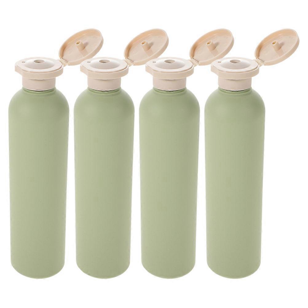 Squeeze Shampoo Bottle For Travel And Personal Care 260ml Round Shoulder Green 4Pcs
