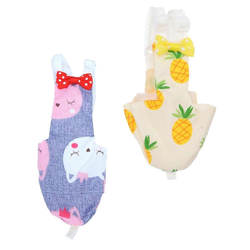 Bird Diaper Protective Parrot Nappy For Pet Birds Assorted Color Reusable 2Pcs