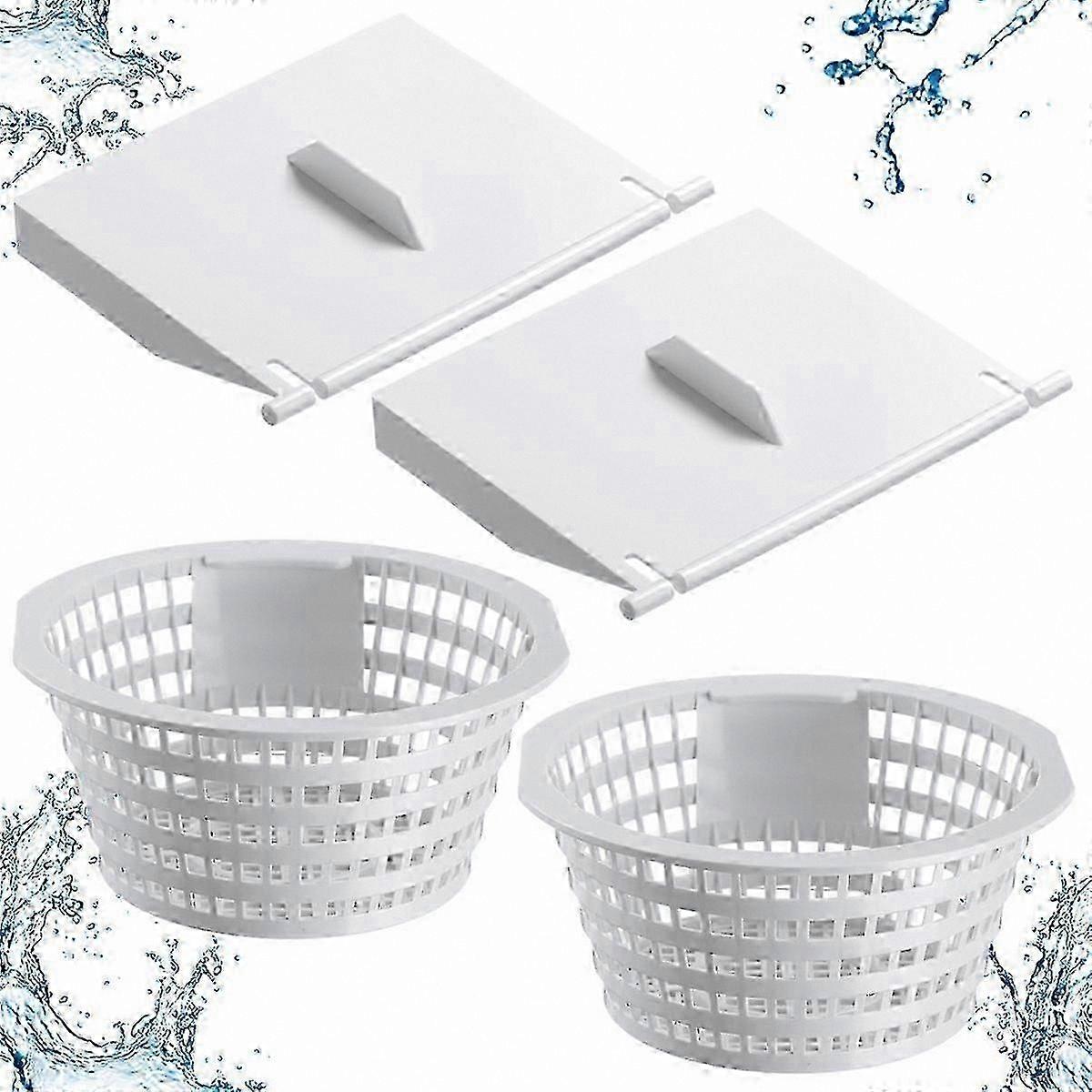 8926 Skimmer Replacement Weir Door Flap and 8928 Pool Skimmer Basket for Above Ground and in Ground