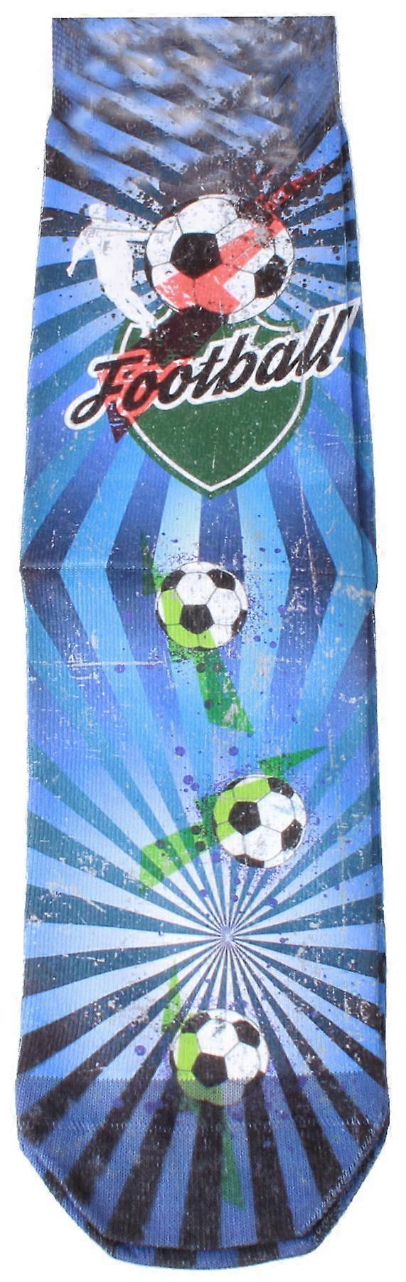 Wigglesteps Football Blues Socks - Blue/White