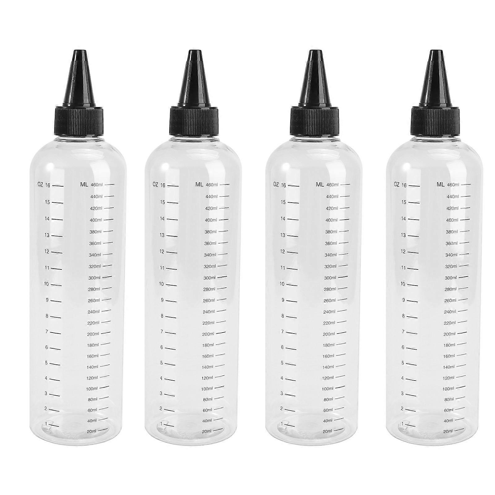 Multipurpose Squeeze Bottles 500ml Assorted Color Hair Care Container Home DIY Use 4Pcs