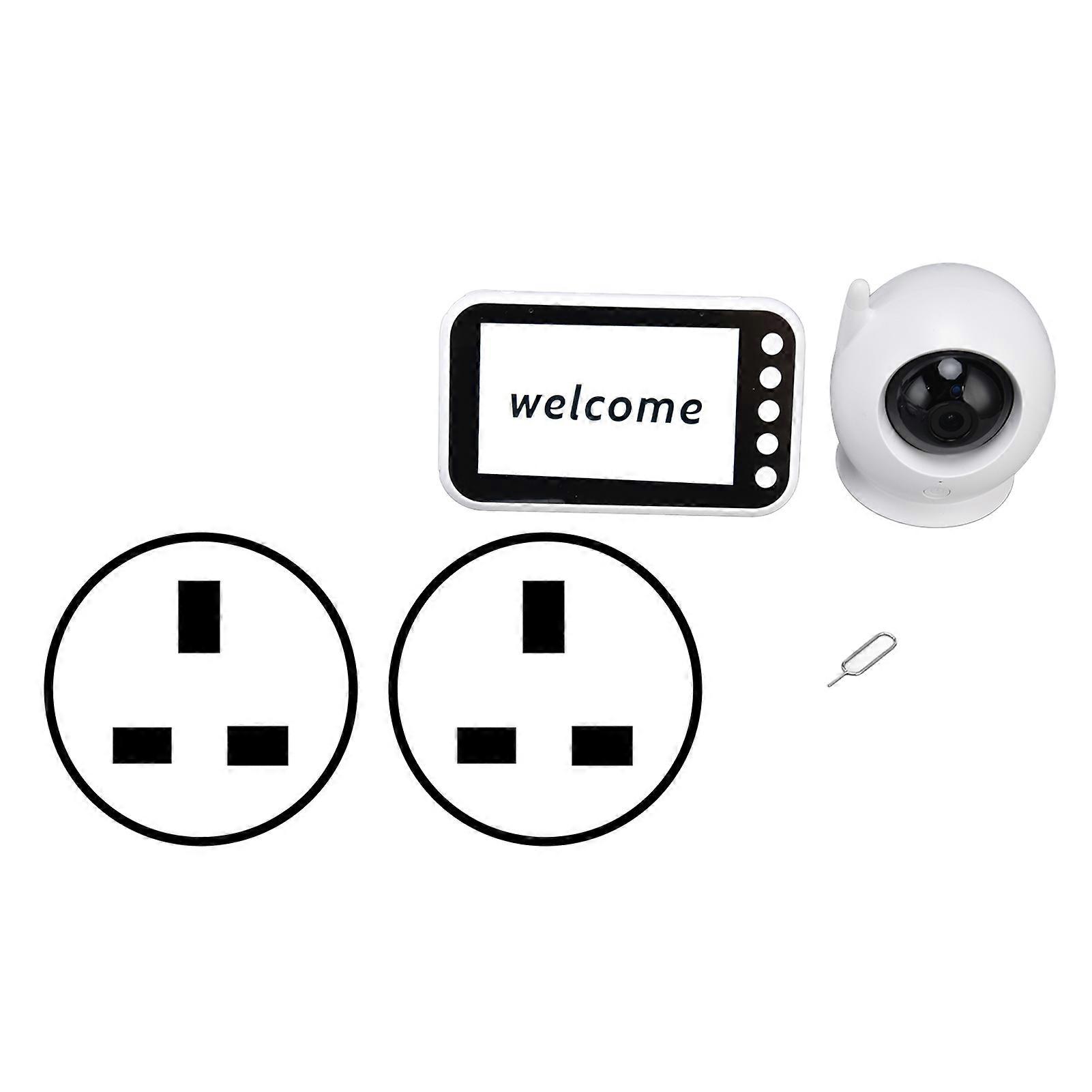 Baby Monitor Voice Control HD Display Multifunctional Reliable Camera Video Monitor with Remote Display Control 100‑240VUK Plug