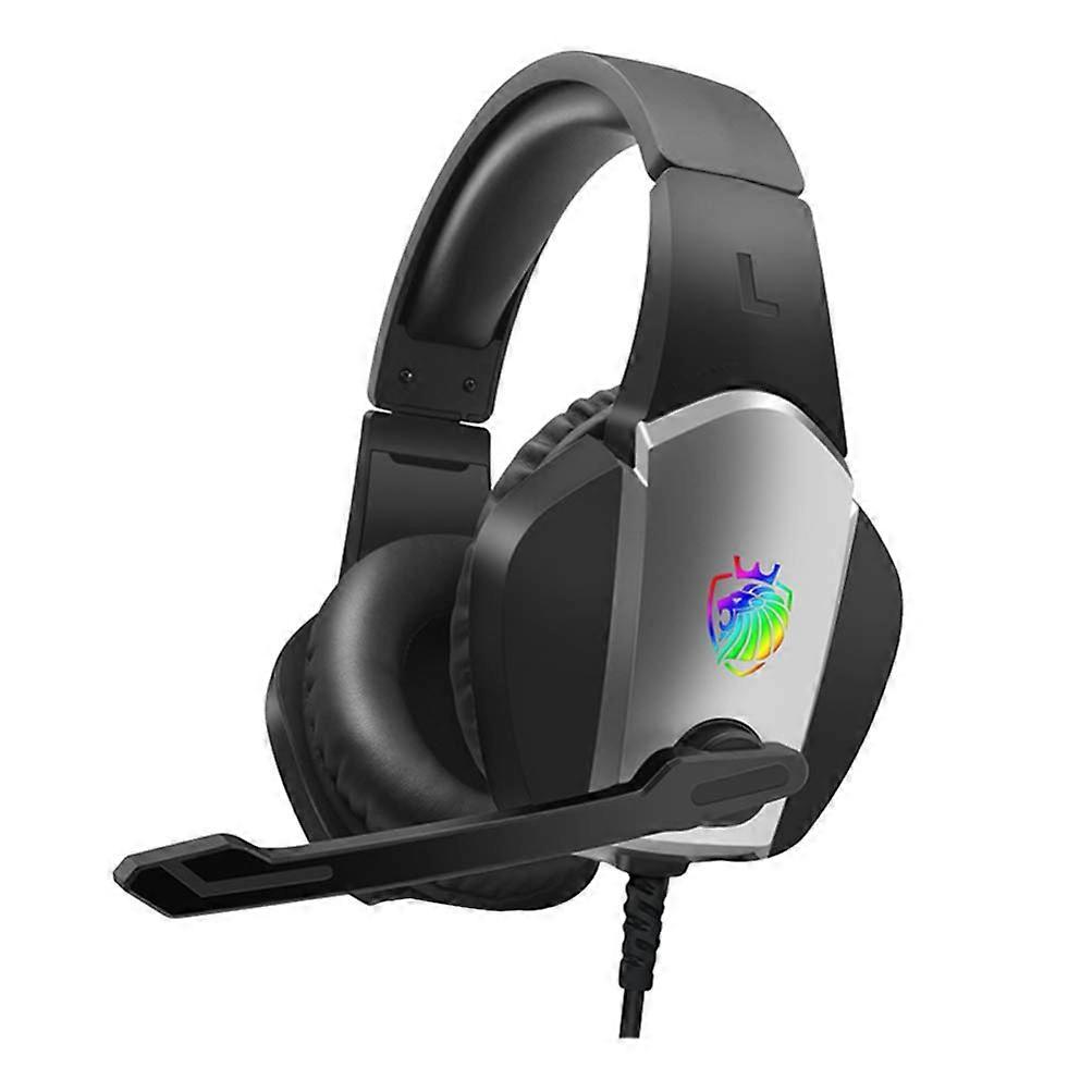 Gaming Headset With Noise Cancelling Microphone Memory Foam Ear Pads For PC Laptop Mobile Version 3.5 Without Case Black