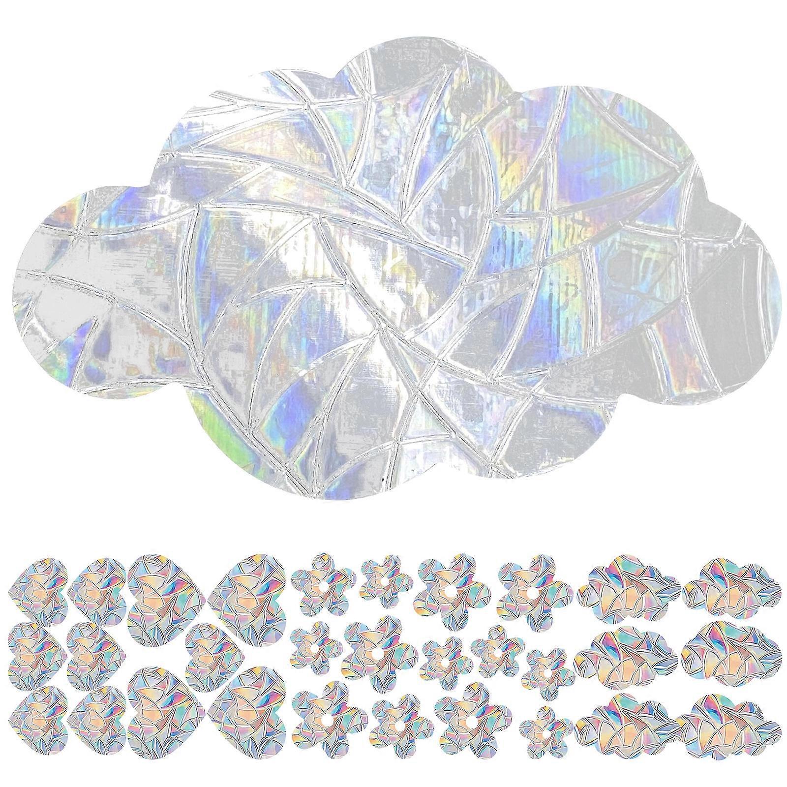 3 Sheets Static Stickers for Window Decoration Assorted Color PVC No Glue Needed Protect Birds and