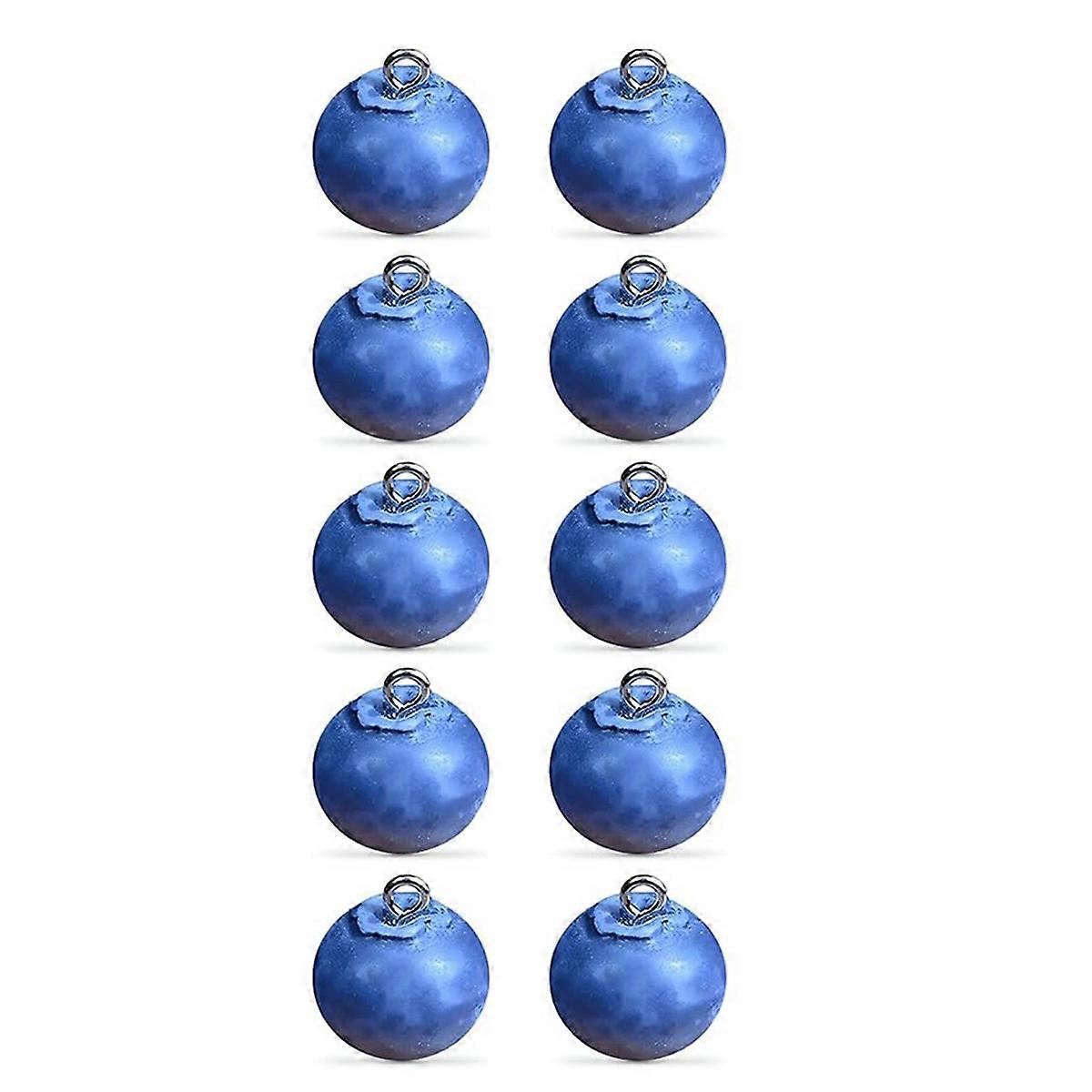 10Pcs 3D Blueberry Fruit Charms Bluberries Resin Charms