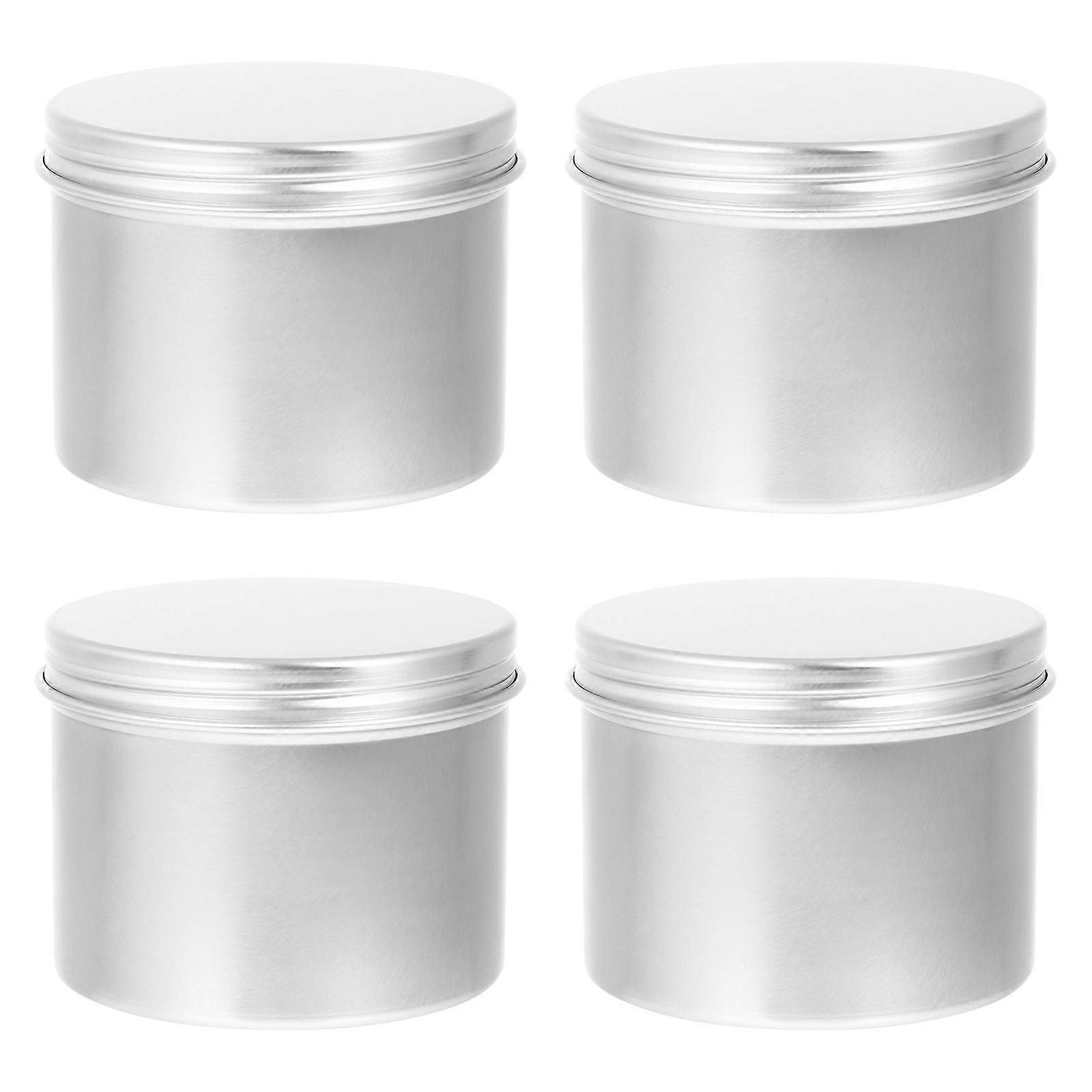 a polished and professional product description for your **4pcs Round Aluminum Storage Cans with Screw Top Lids**:
### 4 Pack Round Aluminum