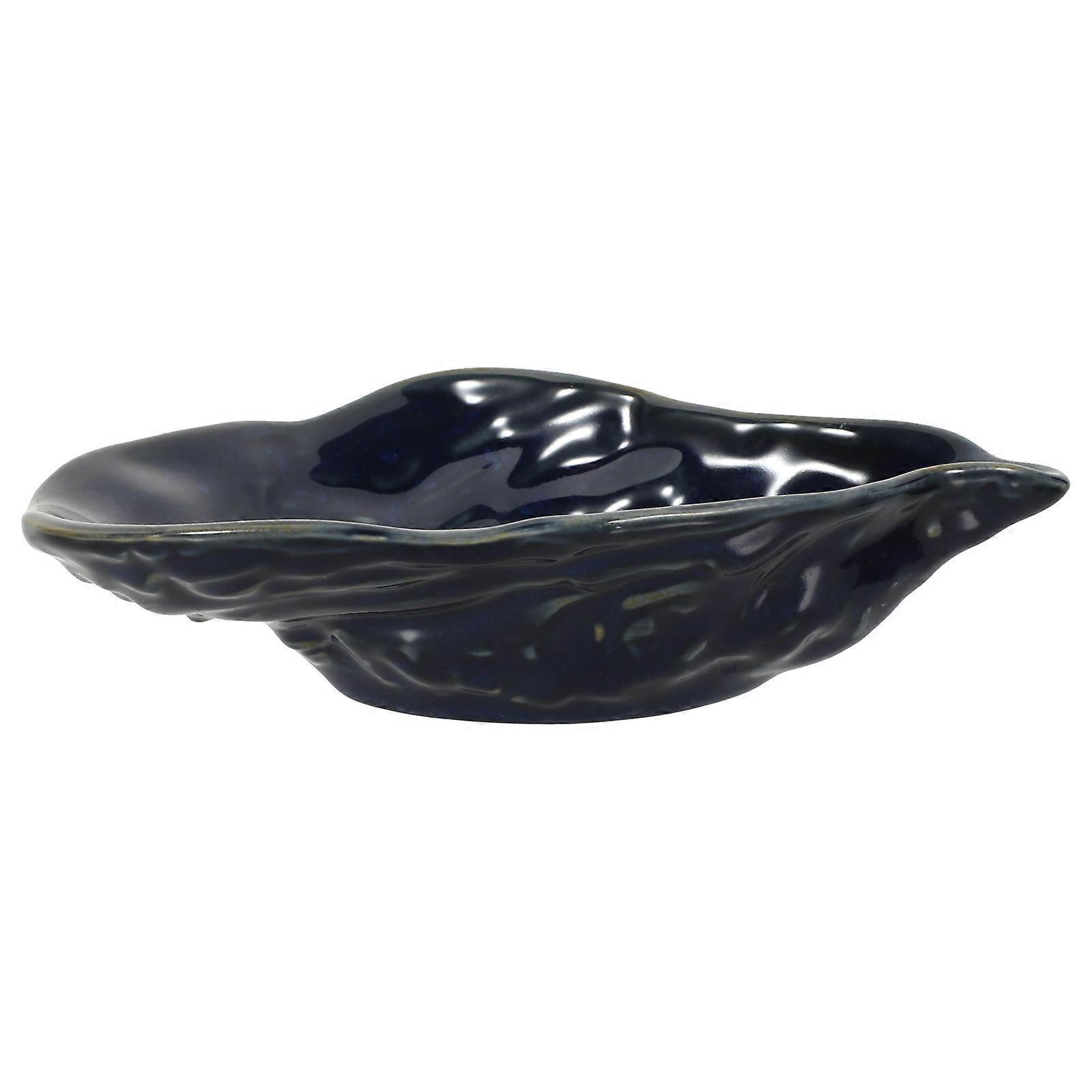 Ceramic Food Display Tray In Shell Style For Housewarming 19.00X11.50X5.00CM Unique 1Pcs