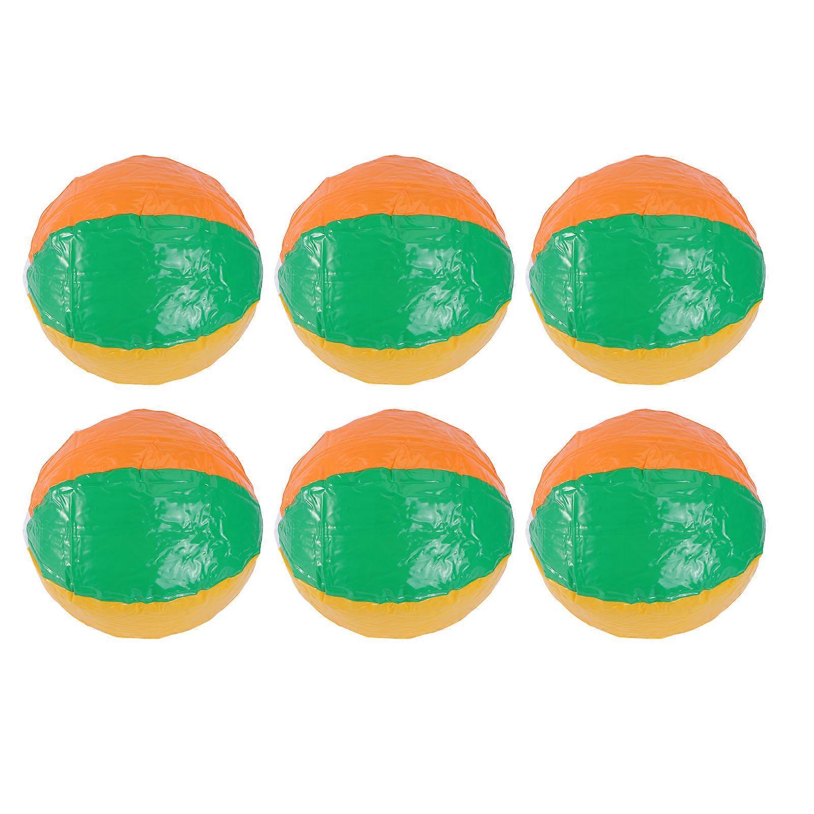Inflatable Pool Game Balls For Kids Beach Parties 40cm Multi Rainbow Color Swimming Toy 6Pcs