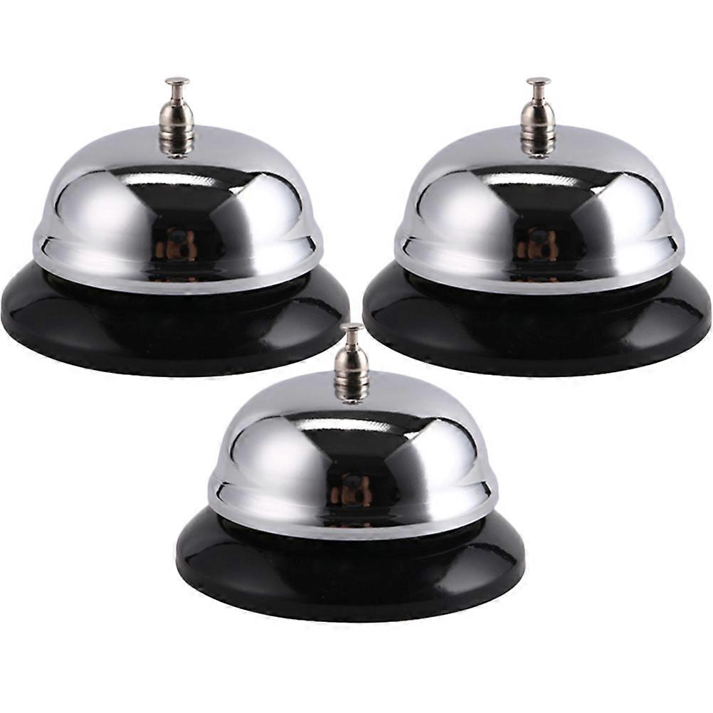Table Bell 3Pcs Set Of Metal Dinner Bells Designed For Restaurant Use And Elderly Assistance Providing Loud Clear Sound