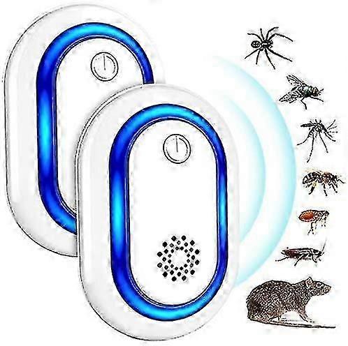 2025 Υπερηχητικό εντομοαπωθητικό, υπερηχητικός υπερηχητικός απωθητής ποντικιών για υπαίθριες γάτες εντομοαπωθητικό και ζώο Repellentwhite-2pcs)