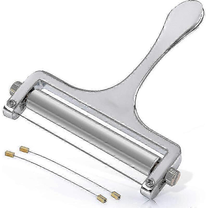 Heavy Duty Stainless Steel Cheese Slicers Premium Adjustable Thickness Cheese Slicer 2 Extra Wires