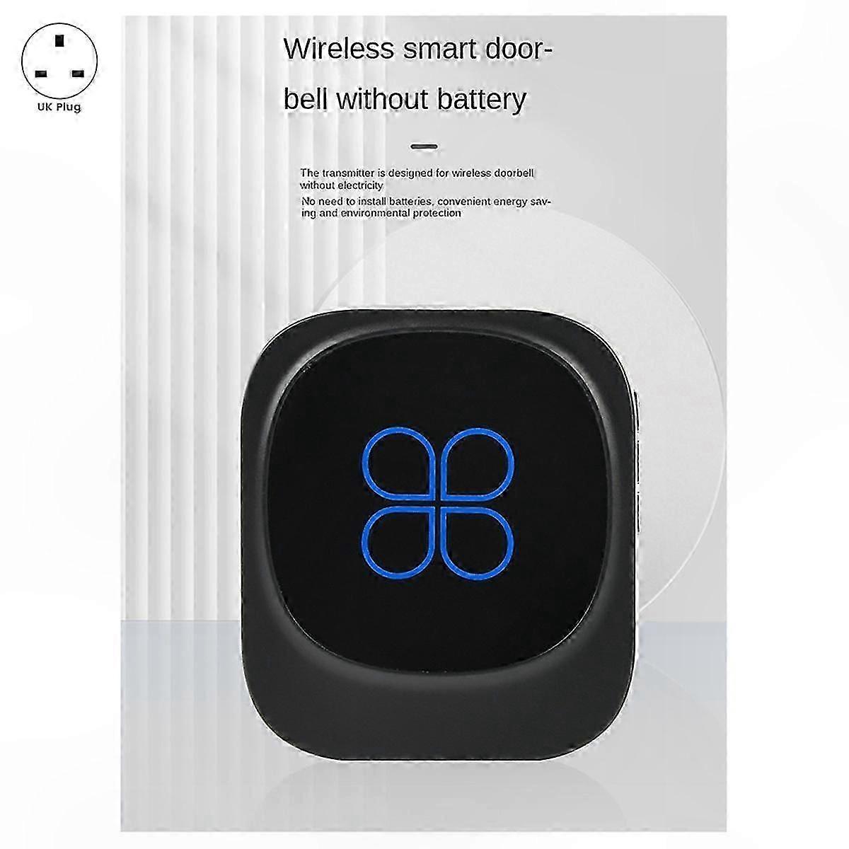 Wireless Smart Doorbell with IP68 Waterproof Rating, 38 Chimes, Adjustable Volume, and Durable Design for Home Security