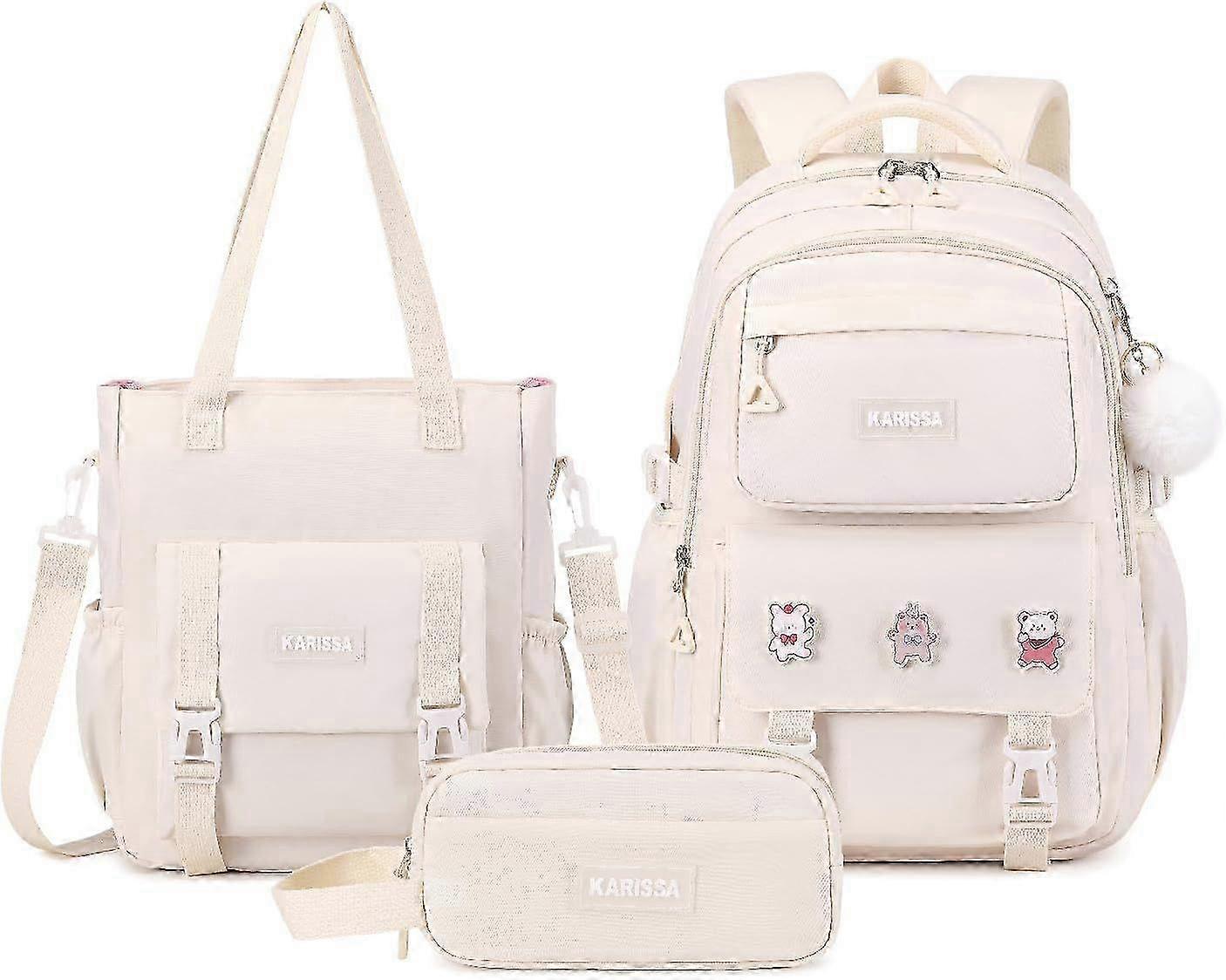 حقيبة ظهر للبنات للمدرسة - حقيبة كتب خفيفة الوزن مقاومة للماء مع جيب مضاد للسرقة للأطفال الابتدائية والابتدائية