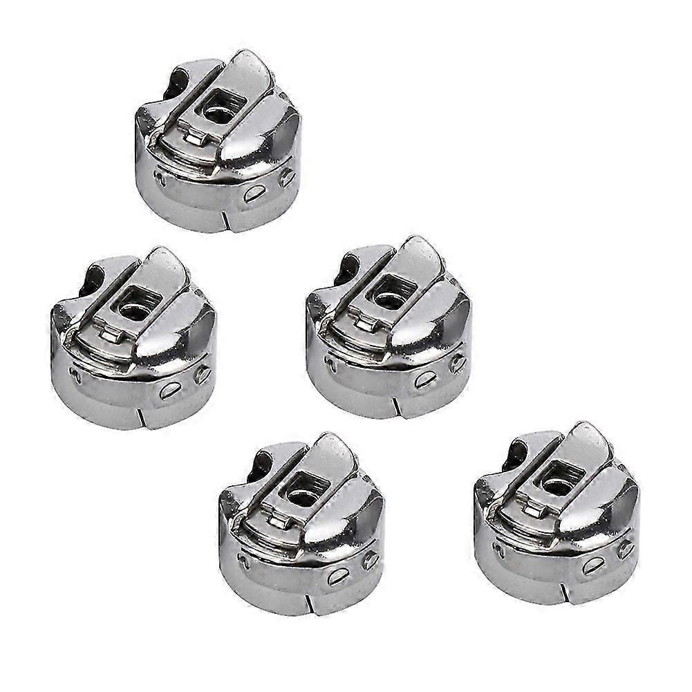 Sewing Machine Bobbin Cases 5pcs Metal Embroidery for Front Loading