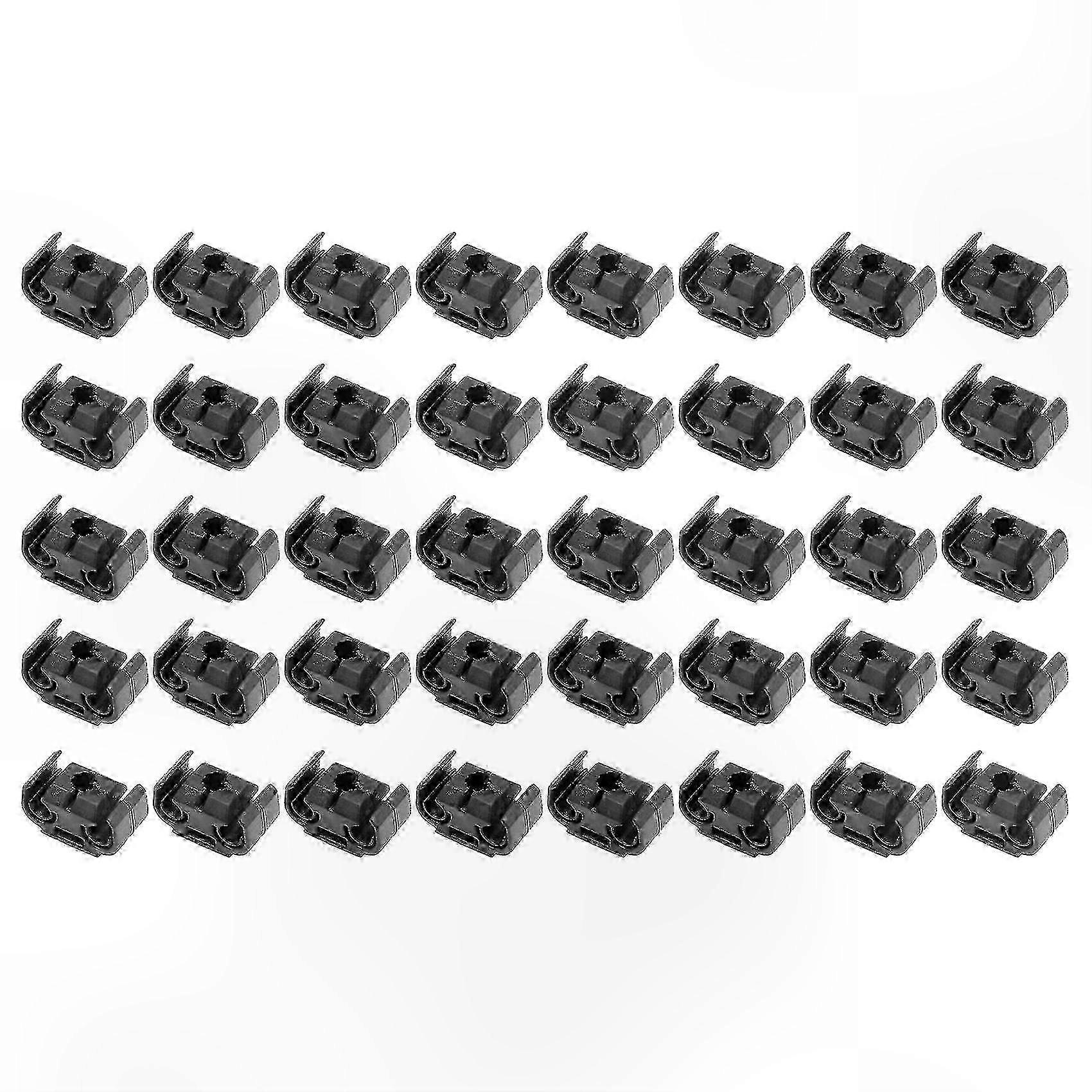 40pcs 2 Brake Pipe Retaining Clip Holder Bracket Compatible with Certain Models Double Conduit Base Clip 4.75mm Black