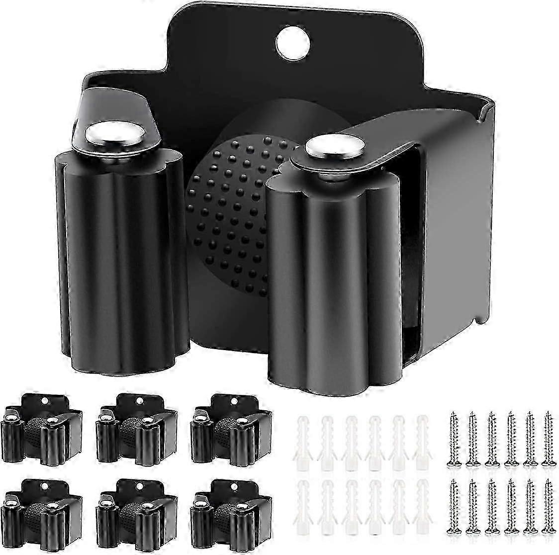 مجموعة حامل الجهاز ، حامل مكنسة حامل أداة الجدار حامل مكنسة بما في ذلك مواد التركيب للمطبخ والمنزل والحمام والمرآب والحديقة