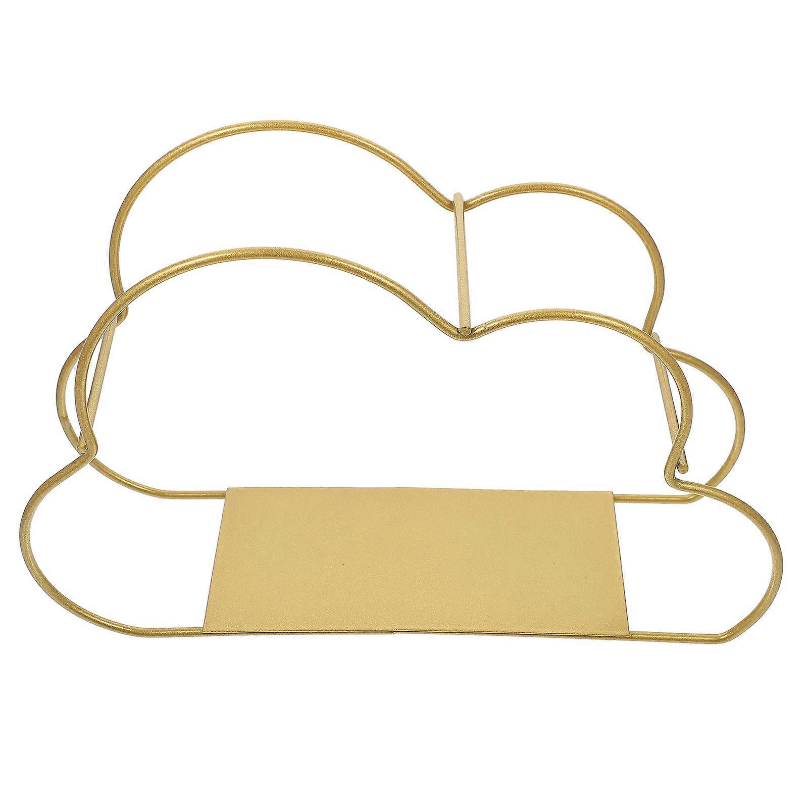 Golden Metal Cloud Shape Decorative Item for Bedroom 1Pcs