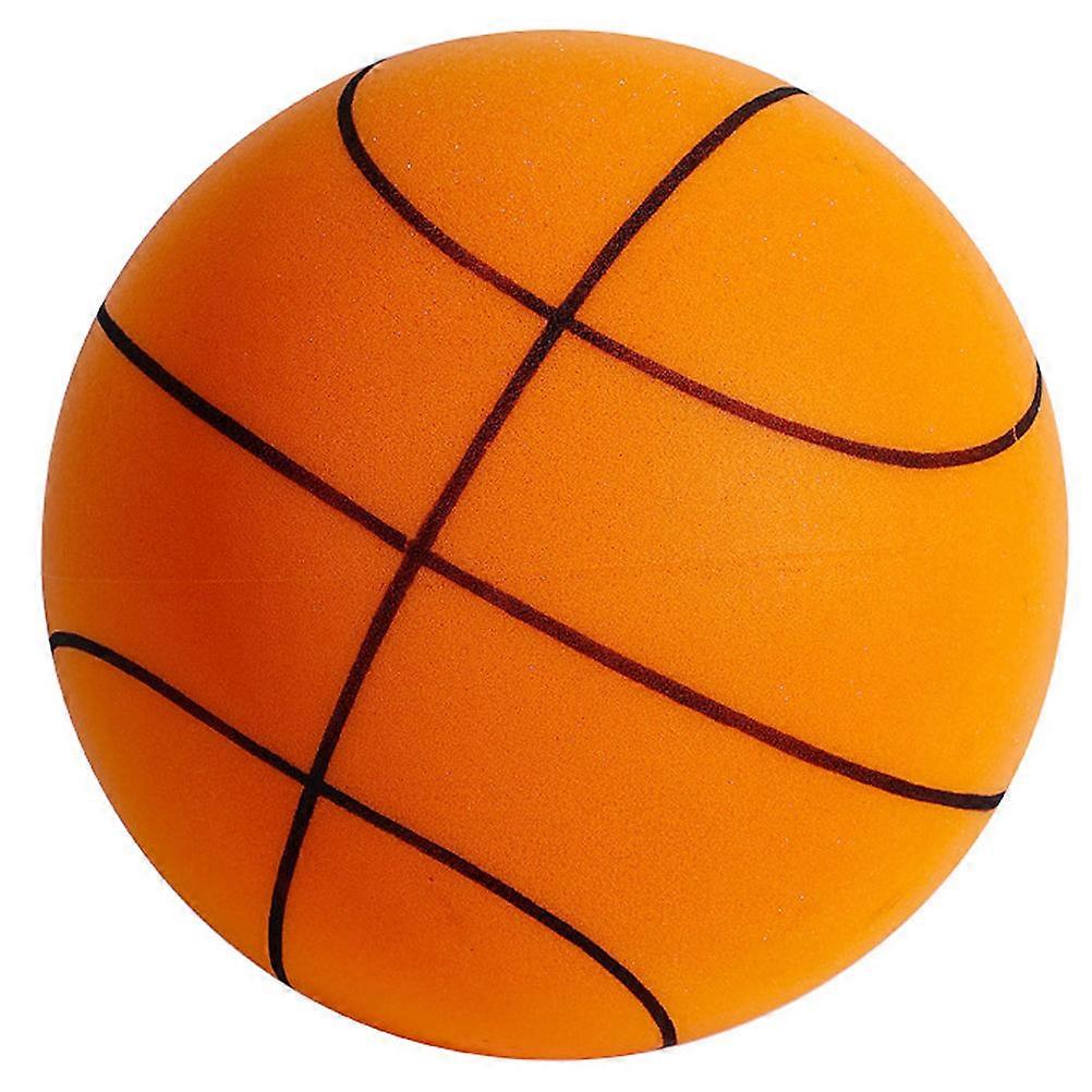 Silent Basketball Elastic Silent Ball Kids Indoor Play Orange Improve Hand-Eye Coordination 1Pcs
