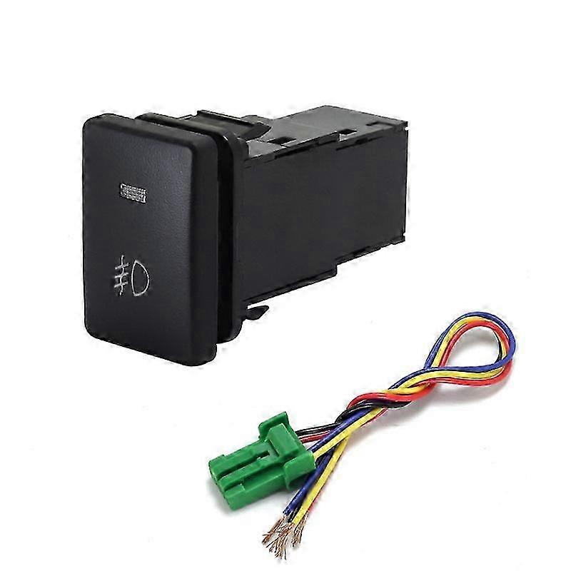 1PC Green LED Recorder Monitor Radar Parking Sensor Front Fog Light Tailgate Switch Button For Toyota PRADO domineering 10-19