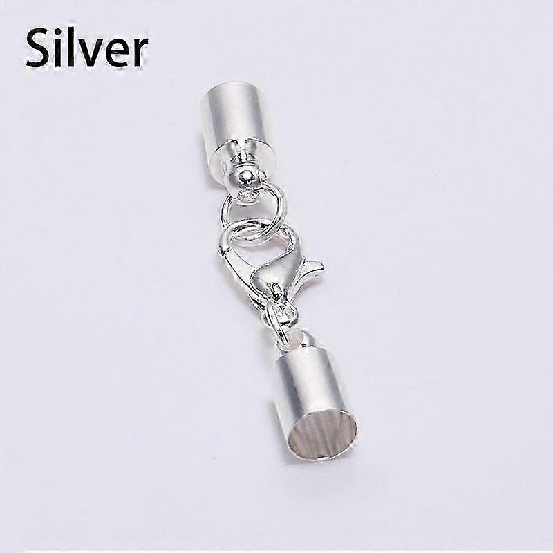 10pcs Lobster Clasp Hooks with End Tip Caps for DIY Jewelry Crafting