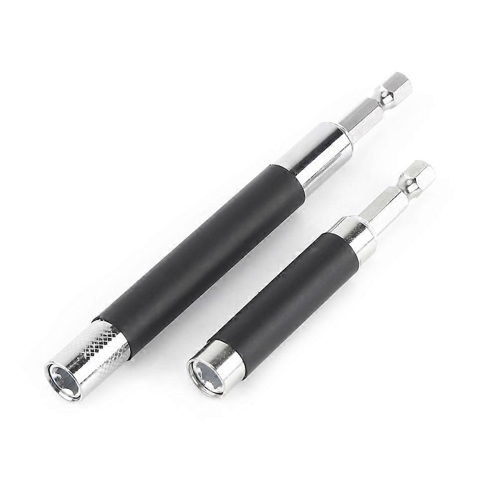 2pcs Extendible Hex Shank Socket Magnetic 1/4inch Electric Screwdriver Bit Holder Adapter