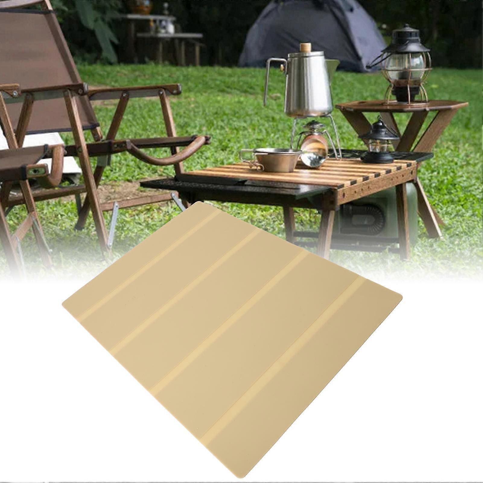 Foldable Waterproof Rubber Camping Table Pad 51.6x38.5cm Khaki