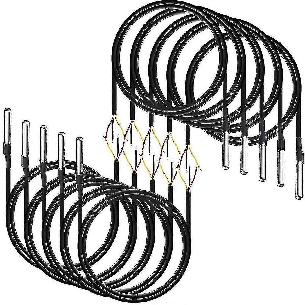 10pcs Ds18b20 Temperature Sensor, Digital Temperature Cable Tempera...