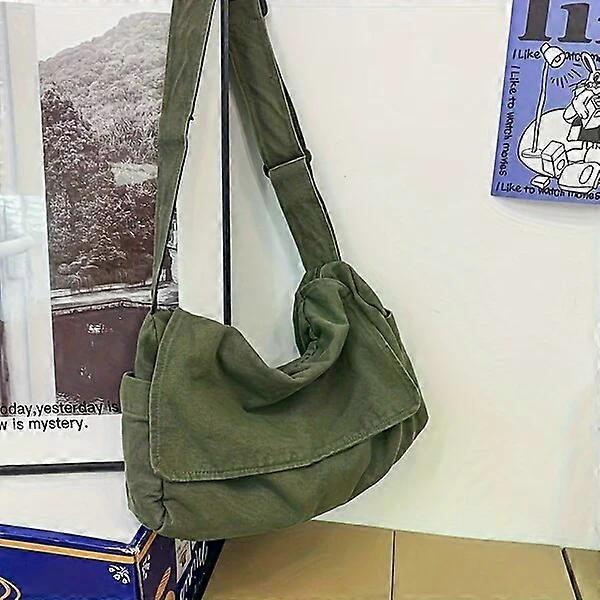 Men's canvas shoulder bag, large capacity, comfortable and versatile