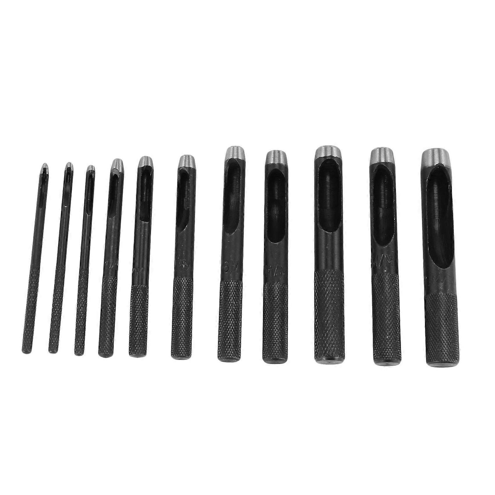 11Pcs Round Hole Punch Set For Watch Band, Leather, Gasket Belt, Fabric, Canvas Clothes, Eyelet(1-1