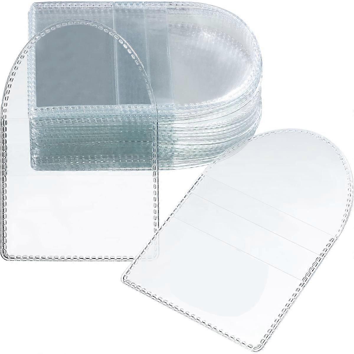 100pcs único bolso moeda flip, 2 polegadas individuais de plástico transparente mangas titulares coin holder small co