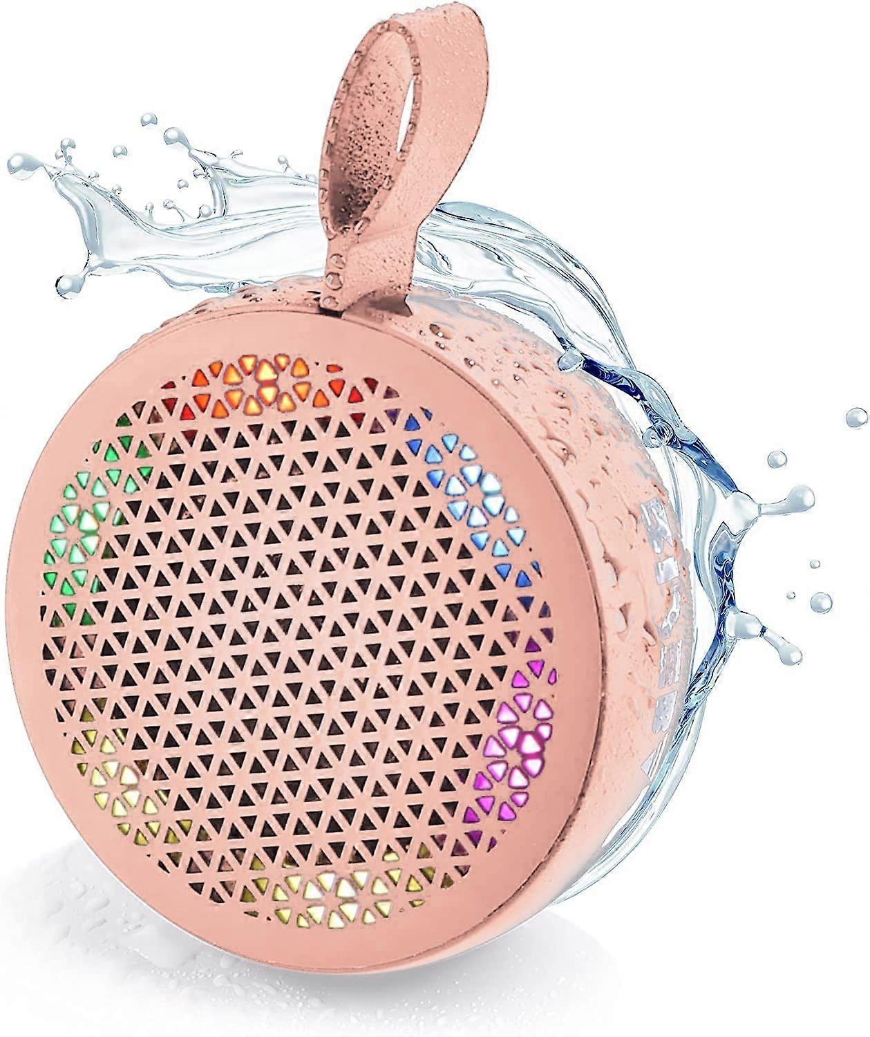 Water Resistant Bluetooth Shower Speaker, Handsfree Portable Speakerphone Control Buttons with LED Light, True Wireless Stereo for Bathroom, Kitchen,