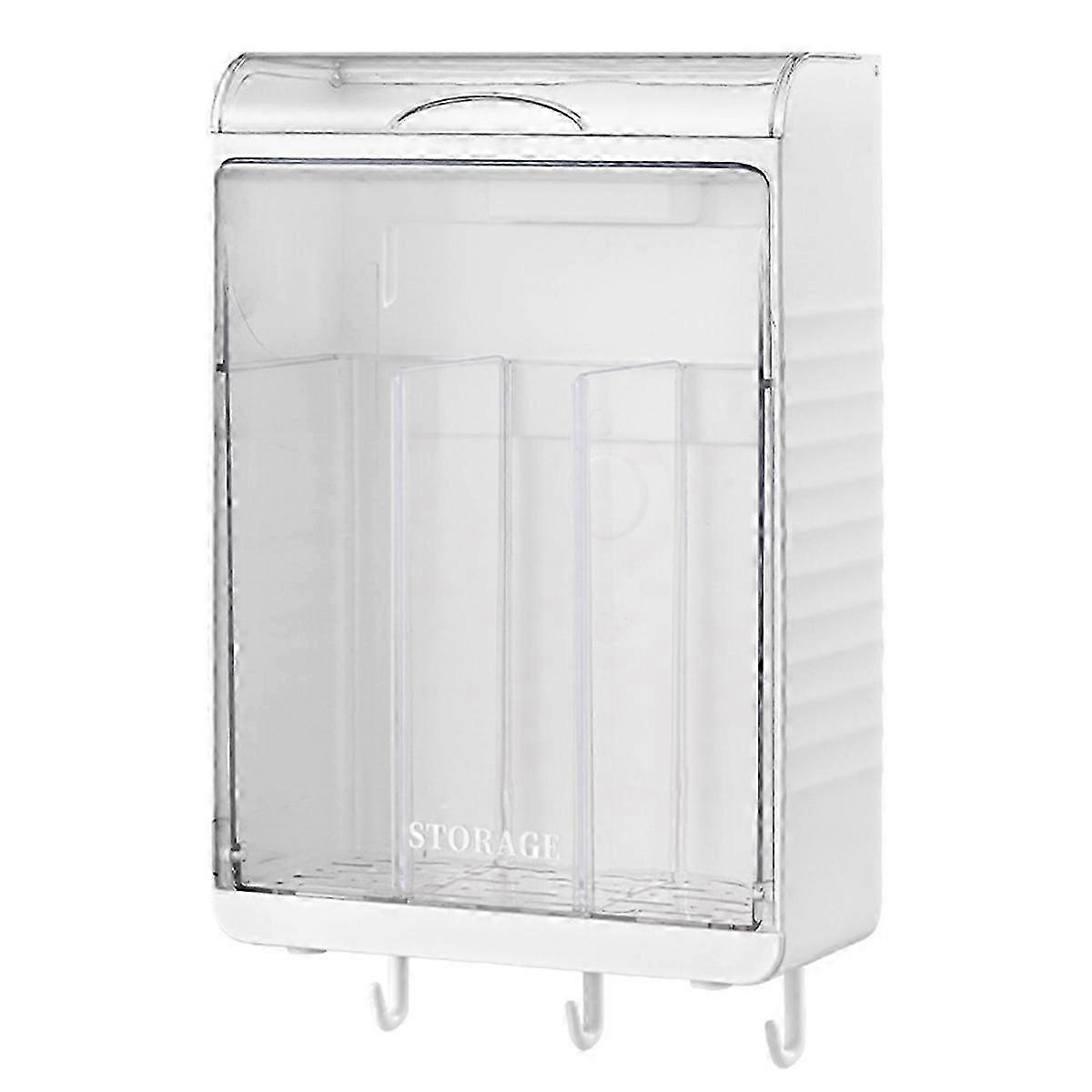 Multifunctional Kitchen Tableware Holder with Draining Storage Container for Large Capacity Tableware, Pla