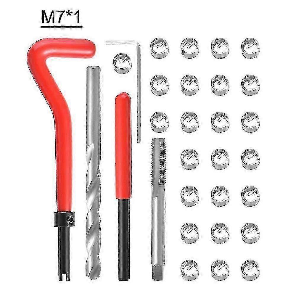 30Pcs μετρικό κιτ ενθέτων επισκευής νημάτων M3 M4 M7 M9 M11 Helicoil αυτοκίνητο Pro εργαλείο σπειρών M11*1.5 p202411261227