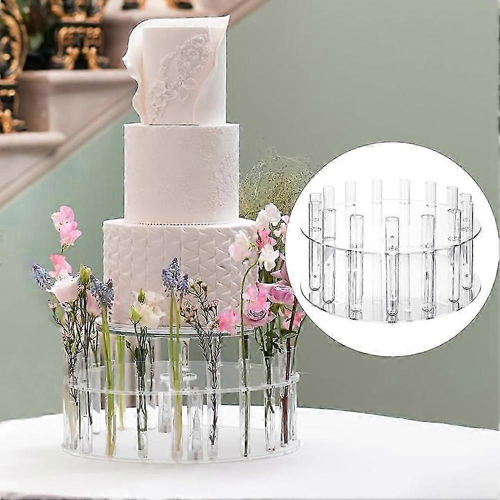 Acrylic Cake Display Board Clear Round Cake Stand,30cm