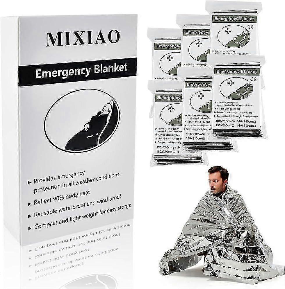 Emergency Aluminium Foil Insulation Blanket 6-Pack - Essential for Outdoor Survival