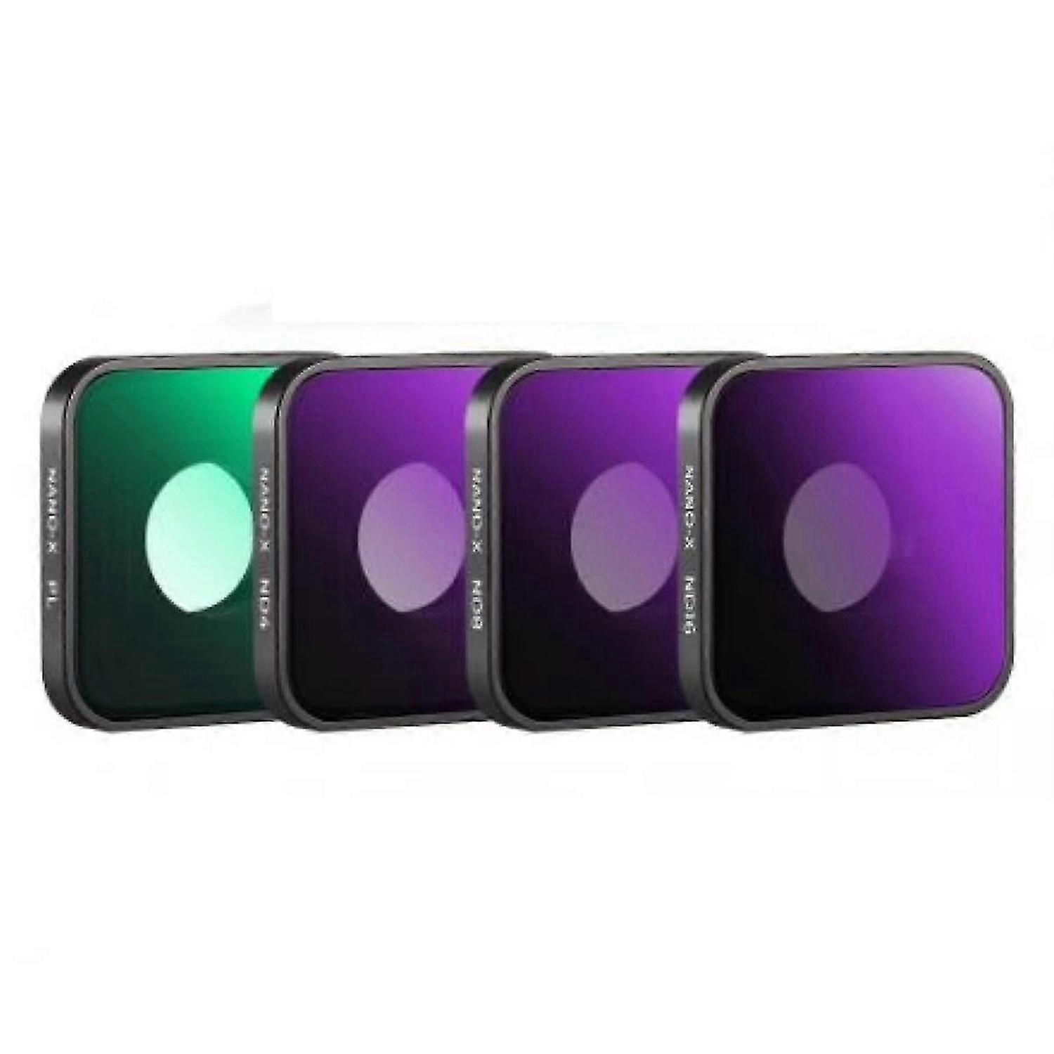 Action Camera Filter Set for HERO 4K,Includes CPL, ND4, ND8, ND16 Filters HD Circular Polarizing Dr