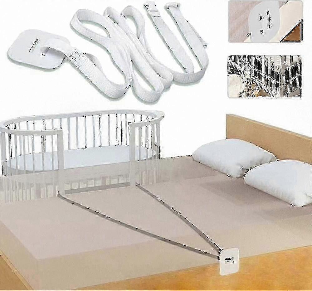 Extra Support Belt for Cot and Box Spring Beds, White Bed Attachment Strap