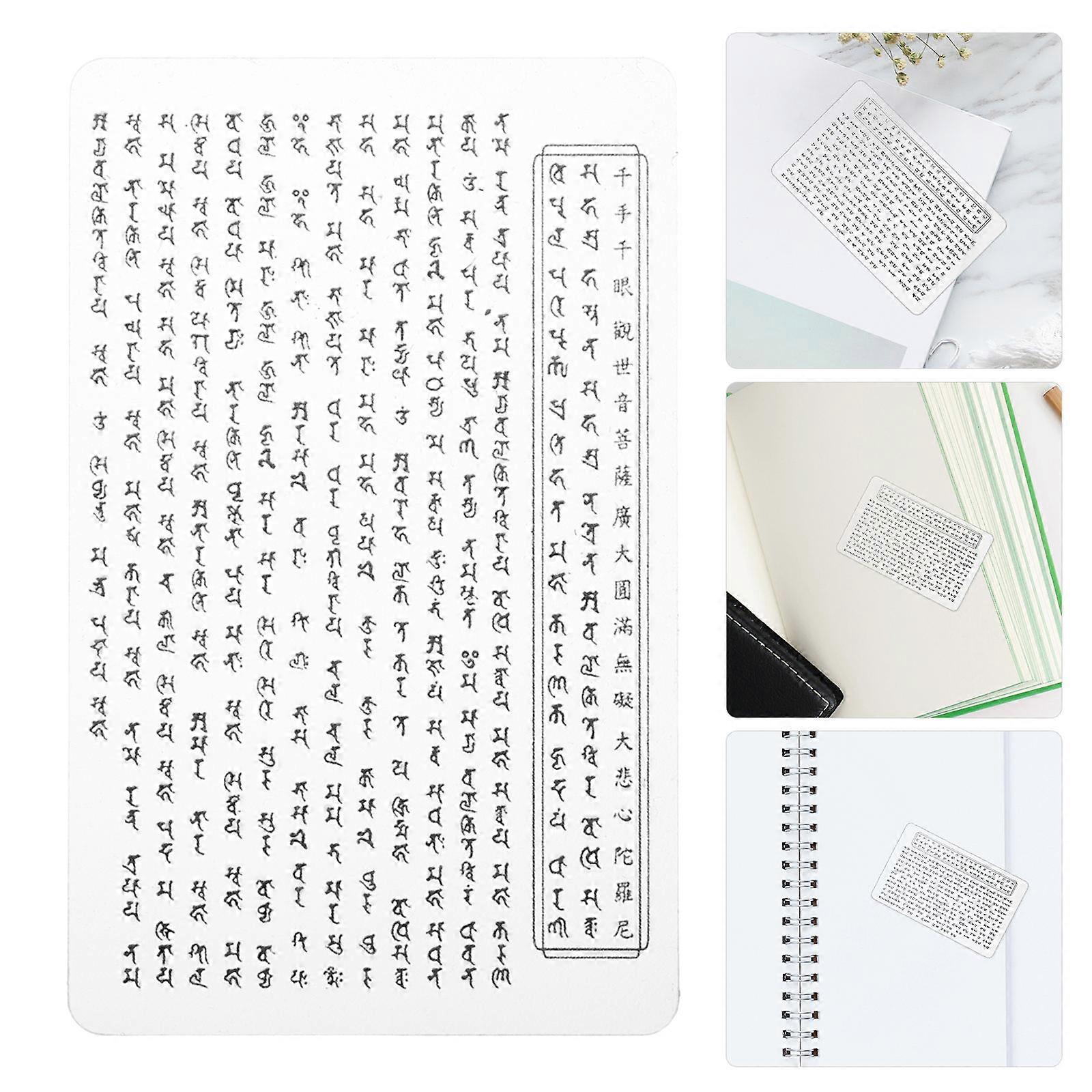 Buddha Amulet Card Sanskrit Protection Card for Decor 5Pcs Collection